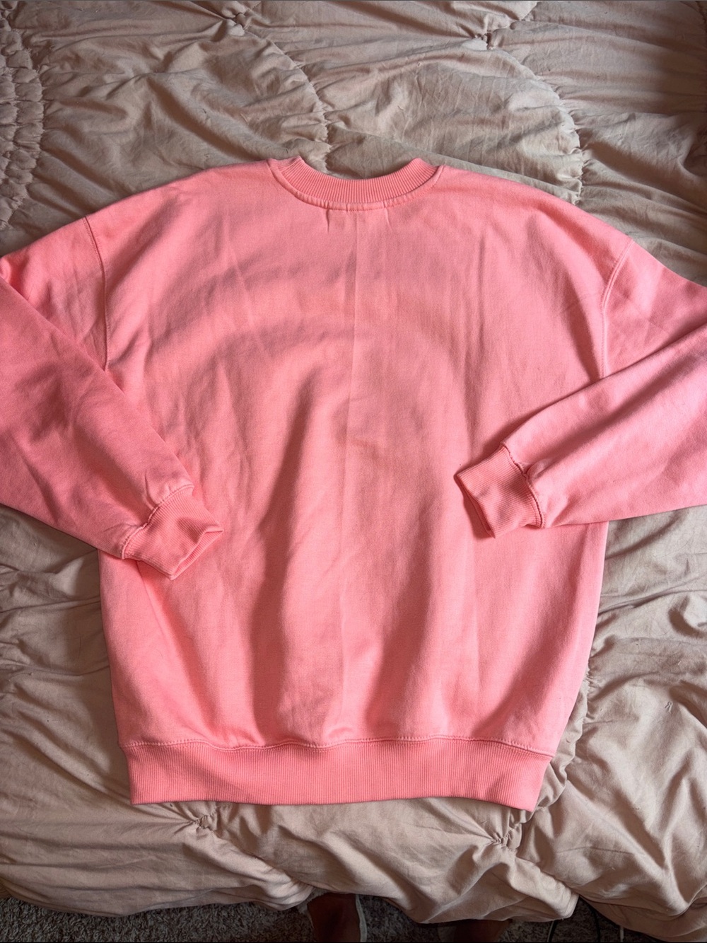 Billabong Coral Pink Crewneck Sweatshirt with Yellow Sun Graphic - Picture 4 of 4